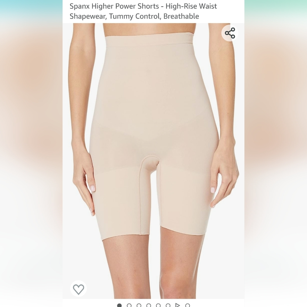 Spanx Higher Power Shorts - High-Rise Waist Shapewear, Tummy Control, Breathable